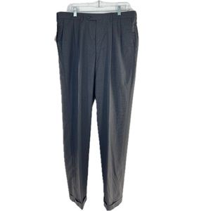 Haggar Flexible Waist Pleated Front Pants Charcoal Gray Men's 36W/32L, NWT